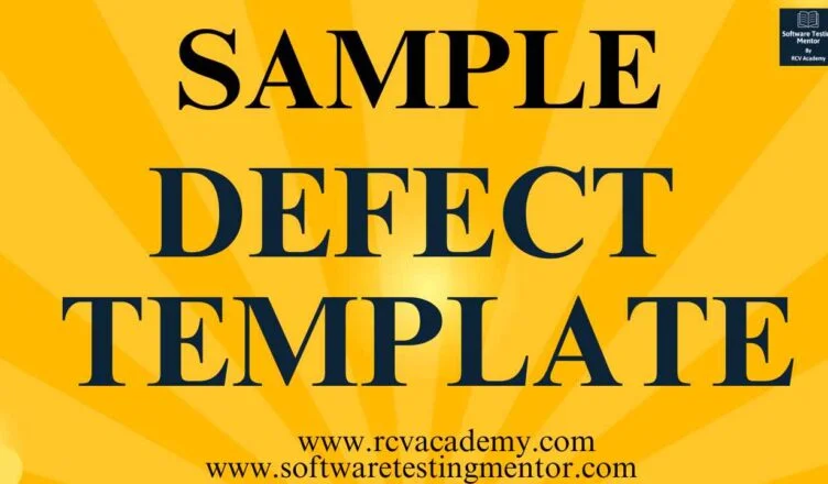 Sample Defect Template