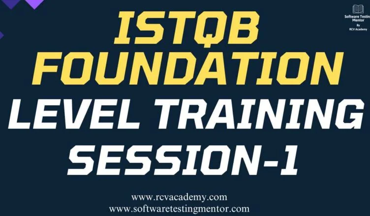 ISTQB Foundation Level Training Session 1